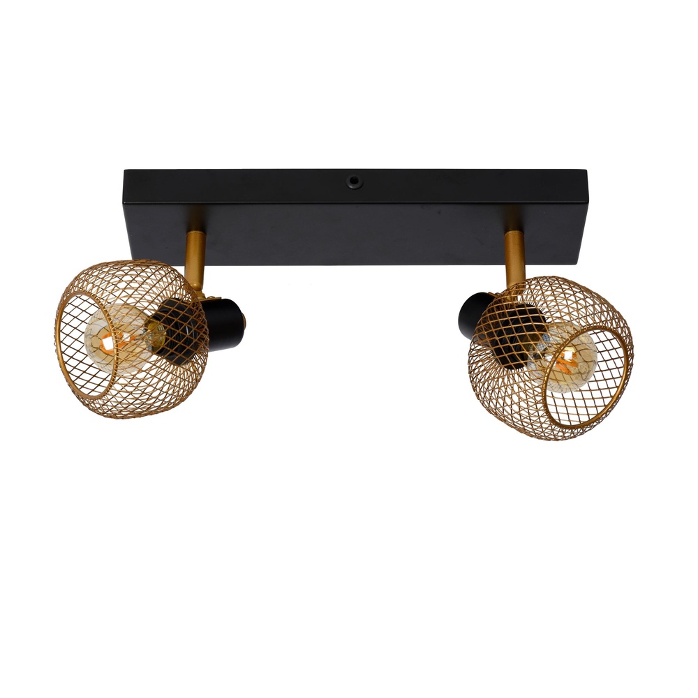 Lucide PlafondlampjeMaren 2-lichts goud - 77978/02/02